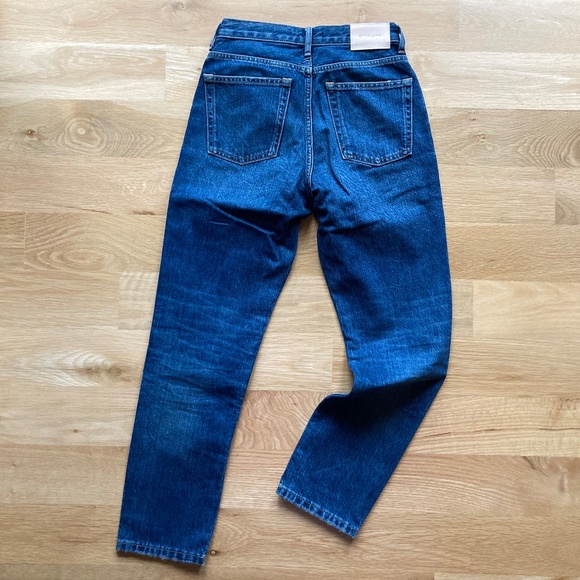Everlane 90s Cheeky Jean 24 Crop Distressed Indigo LIKE NEW - Picture 11 of 12